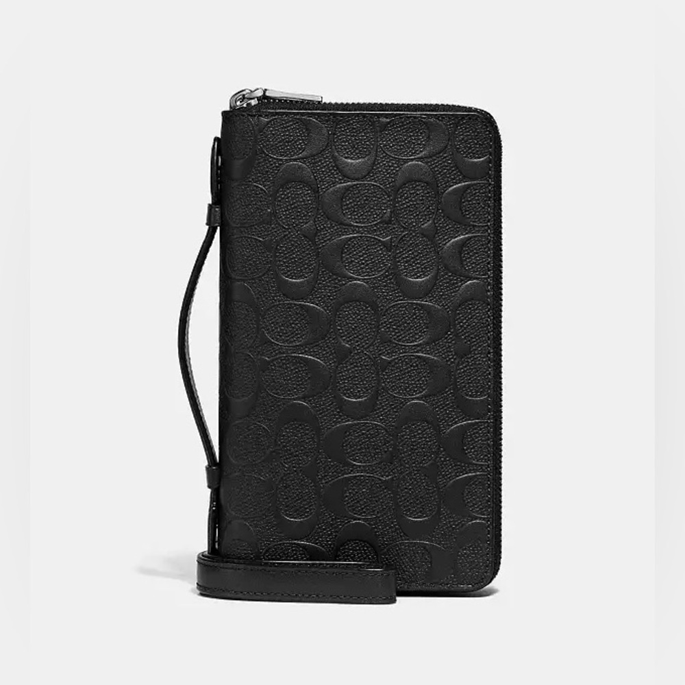 Coach Black Embossed Leather Wallet